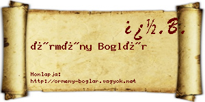 Örmény Boglár névjegykártya